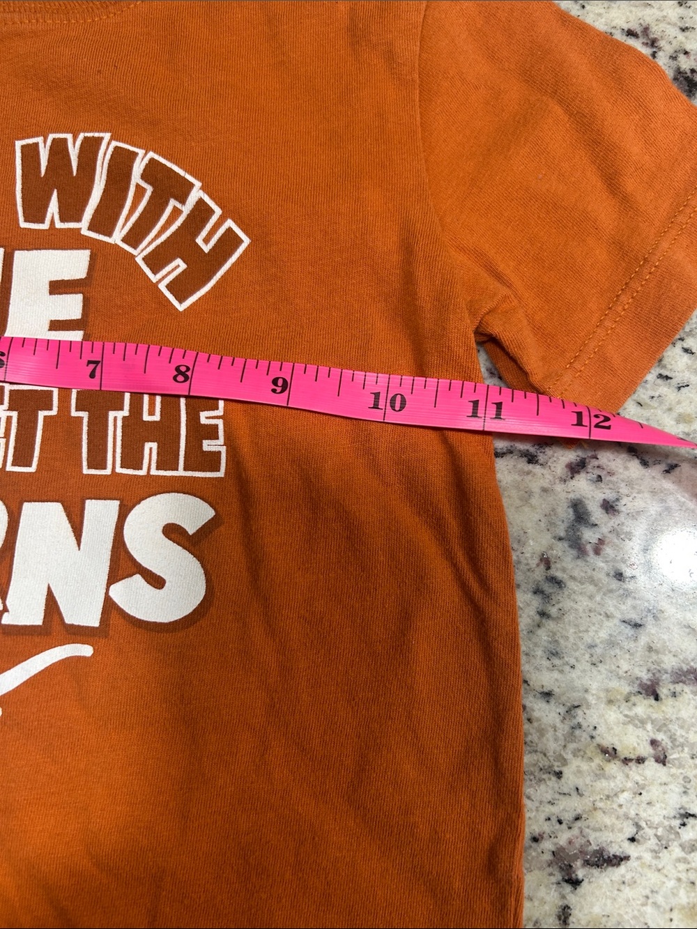 Kids Orange Graphic Tee with 'Mess With Me And Get The Horns' Print TX longhorns - Picture 5 of 6